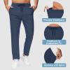 image29quot34quot36quot Inseam Mens Sweatpants with Zipper Pockets Men Joggers Running Workout Athletic Gym Track Tall Pants03navy Blue
