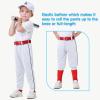 image2T3T4T5T6T Youth Toddler Boys Baseball Pants  Kids Gilrs Tee Ball Softball Football Pants with Belt Loop UPF5006white Piped