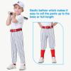 image2T3T4T5T6T Youth Toddler Boys Baseball Pants  Kids Gilrs Tee Ball Softball Football Pants with Belt Loop UPF5008stripedblack