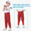 image2T3T4T5T6T Youth Toddler Boys Baseball Pants  Kids Gilrs Tee Ball Softball Football Pants with Belt Loop UPF5009dark Red