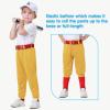 image2T3T4T5T6T Youth Toddler Boys Baseball Pants  Kids Gilrs Tee Ball Softball Football Pants with Belt Loop UPF5012yellow