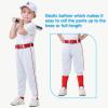 image2T3T4T5T6T Youth Toddler Boys Baseball Pants  Kids Gilrs Tee Ball Softball Football Pants with Belt Loop UPF5014white Piped Red