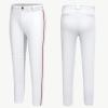 image2T3T4T5T6T Youth Toddler Boys Baseball Pants  Kids Gilrs Tee Ball Softball Football Pants with Belt Loop UPF5014white Piped Red