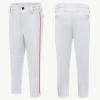 image2T7Years Toddler Baseball Pants  Youth Kids Tee Ball Pants with Belt Loops Little Grils Softball Knicker Pants UPF5014white Piped Red