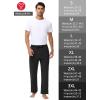 imageMens 30quot 34quot 36quot Cotton Yoga Sweatpants  Athletic Casual Lounge Open Bottom Straight Leg Loose Pants Zipper PocketsBlack
