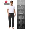 imageMens 30quot 34quot 36quot Cotton Yoga Sweatpants  Athletic Casual Lounge Open Bottom Straight Leg Loose Pants Zipper PocketsBlack