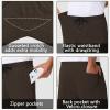 imageMens 30quot 34quot 36quot Cotton Yoga Sweatpants  Athletic Casual Lounge Open Bottom Straight Leg Loose Pants Zipper PocketsBrown