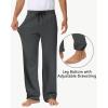 imageMens 30quot 34quot 36quot Cotton Yoga Sweatpants  Athletic Casual Lounge Open Bottom Straight Leg Loose Pants Zipper PocketsDark Grey