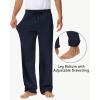 imageMens 30quot 34quot 36quot Cotton Yoga Sweatpants  Athletic Casual Lounge Open Bottom Straight Leg Loose Pants Zipper PocketsNavy