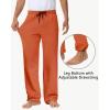 imageMens 30quot 34quot 36quot Cotton Yoga Sweatpants  Athletic Casual Lounge Open Bottom Straight Leg Loose Pants Zipper PocketsOrange