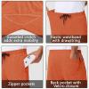 imageMens 30quot 34quot 36quot Cotton Yoga Sweatpants  Athletic Casual Lounge Open Bottom Straight Leg Loose Pants Zipper PocketsOrange