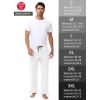 imageMens 30quot 34quot 36quot Cotton Yoga Sweatpants  Athletic Casual Lounge Open Bottom Straight Leg Loose Pants Zipper PocketsPure White