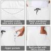 imageMens 30quot 34quot 36quot Cotton Yoga Sweatpants  Athletic Casual Lounge Open Bottom Straight Leg Loose Pants Zipper PocketsPure White