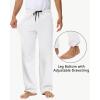 imageMens 30quot 34quot 36quot Cotton Yoga Sweatpants  Athletic Casual Lounge Open Bottom Straight Leg Loose Pants Zipper PocketsPure White