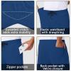 imageMens 30quot 34quot 36quot Cotton Yoga Sweatpants  Athletic Casual Lounge Open Bottom Straight Leg Loose Pants Zipper PocketsRoyal Blue