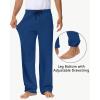 imageMens 30quot 34quot 36quot Cotton Yoga Sweatpants  Athletic Casual Lounge Open Bottom Straight Leg Loose Pants Zipper PocketsRoyal Blue