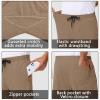 imageMens 30quot 34quot 36quot Cotton Yoga Sweatpants  Athletic Casual Lounge Open Bottom Straight Leg Loose Pants Zipper PocketsTan