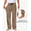 imageMens 30quot 34quot 36quot Cotton Yoga Sweatpants  Athletic Casual Lounge Open Bottom Straight Leg Loose Pants Zipper PocketsTan