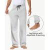 imageMens 30quot 34quot 36quot Cotton Yoga Sweatpants  Athletic Casual Lounge Open Bottom Straight Leg Loose Pants Zipper PocketsWhite Grey