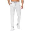 image29quot34quot36quot Inseam Mens Sweatpants with Zipper Pockets Men Joggers Running Workout Athletic Gym Track Tall Pants05white