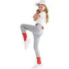 imageYouth Girls Utility Softball Pants  Low Rise 34 Length Knicker Style Tapered Leg Kids Baseball Pants DualLayer KneeLight Grey
