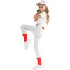 imageYouth Girls Utility Softball Pants  Low Rise 34 Length Knicker Style Tapered Leg Kids Baseball Pants DualLayer KneeWhite