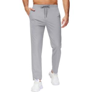 image29quot34quot36quot Inseam Mens Sweatpants with Zipper Pockets Men Joggers Running Workout Athletic Gym Track Tall Pants02gray
