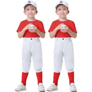 image2T3T4T5T6T Youth Toddler Boys Baseball Pants  Kids Gilrs Tee Ball Softball Football Pants with Belt Loop UPF5001white2 Pk