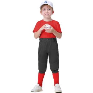 image2T3T4T5T6T Youth Toddler Boys Baseball Pants  Kids Gilrs Tee Ball Softball Football Pants with Belt Loop UPF5003black