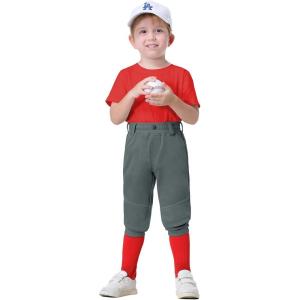 image2T3T4T5T6T Youth Toddler Boys Baseball Pants  Kids Gilrs Tee Ball Softball Football Pants with Belt Loop UPF5004dark Grey