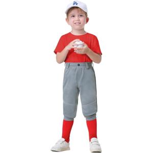 image2T3T4T5T6T Youth Toddler Boys Baseball Pants  Kids Gilrs Tee Ball Softball Football Pants with Belt Loop UPF5007gray Piped