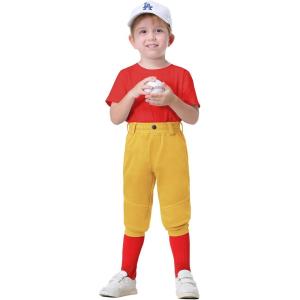image2T3T4T5T6T Youth Toddler Boys Baseball Pants  Kids Gilrs Tee Ball Softball Football Pants with Belt Loop UPF5012yellow