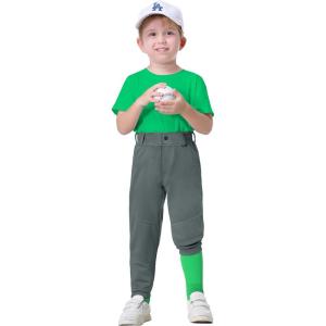 image2T7Years Toddler Baseball Pants  Youth Kids Tee Ball Pants with Belt Loops Little Grils Softball Knicker Pants UPF5004dark Grey