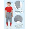 image2T3T4T5T to Youth Toddler Boys Knicker Baseball Pants Kids Gilrs Softball Tball Tee Ball Pant Belt Loops Side PipedLight GreyBlack Piped