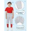 image2T3T4T5T to Youth Toddler Boys Knicker Baseball Pants Kids Gilrs Softball Tball Tee Ball Pant Belt Loops Side PipedStriped WhiteBlack