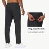 imageMens 30quot32quot34quot36quot Inseam Tall Sweatpants with Zipper Pockets Stretch Long Joggers Athletic Workout Track Pants Men01black