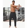 imageMens 30quot32quot34quot36quot Inseam Tall Sweatpants with Zipper Pockets Stretch Long Joggers Athletic Workout Track Pants Men01black