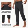 imageMens 30quot32quot34quot36quot Inseam Tall Sweatpants with Zipper Pockets Stretch Long Joggers Athletic Workout Track Pants Men01black