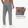 imageMens 30quot32quot34quot36quot Inseam Tall Sweatpants with Zipper Pockets Stretch Long Joggers Athletic Workout Track Pants Men02dark Grey
