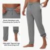 imageMens 30quot32quot34quot36quot Inseam Tall Sweatpants with Zipper Pockets Stretch Long Joggers Athletic Workout Track Pants Men02dark Grey