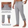 imageMens 30quot32quot34quot36quot Inseam Tall Sweatpants with Zipper Pockets Stretch Long Joggers Athletic Workout Track Pants Men03grey