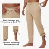 imageMens 30quot32quot34quot36quot Inseam Tall Sweatpants with Zipper Pockets Stretch Long Joggers Athletic Workout Track Pants Men04khaki