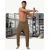 imageMens 30quot32quot34quot36quot Inseam Tall Sweatpants with Zipper Pockets Stretch Long Joggers Athletic Workout Track Pants Men07dark Brown
