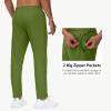 imageMens 30quot32quot34quot36quot Inseam Tall Sweatpants with Zipper Pockets Stretch Long Joggers Athletic Workout Track Pants Men08army Green