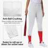 imageWomens Adult Utility Tweeners Softball Pants  Woman Low Rise 34 Tapered Leg Track Pants DualLayer Knee Youth Girls01white