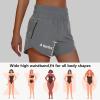 imageWomens High Waisted Athletic Shorts 4quot High Rise Running Workout Gym Quick Dry Tummy Control Short with Zipper Pockets02grey