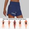 imageWomens High Waisted Athletic Shorts 4quot High Rise Running Workout Gym Quick Dry Tummy Control Short with Zipper Pockets03blue