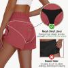imageWomens High Waisted Athletic Shorts 4quot High Rise Running Workout Gym Quick Dry Tummy Control Short with Zipper Pockets04wine Red