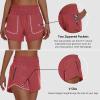 imageWomens High Waisted Athletic Shorts 4quot High Rise Running Workout Gym Quick Dry Tummy Control Short with Zipper Pockets04wine Red