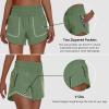 imageWomens High Waisted Athletic Shorts 4quot High Rise Running Workout Gym Quick Dry Tummy Control Short with Zipper Pockets05army Green